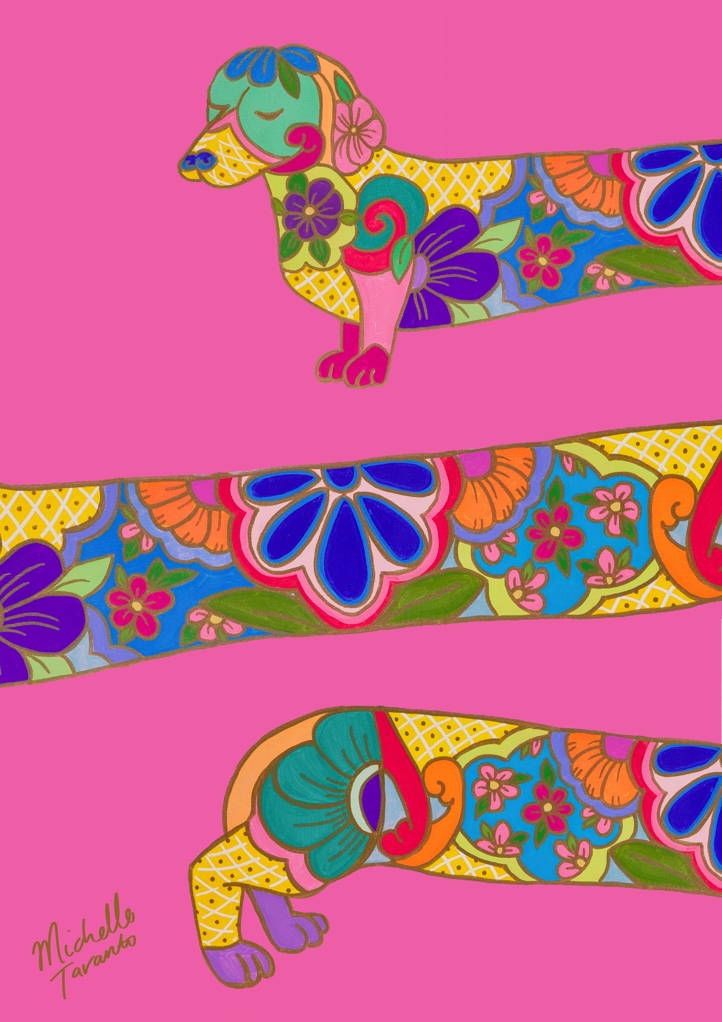 'Ornate Dachshund' Fine Art Print