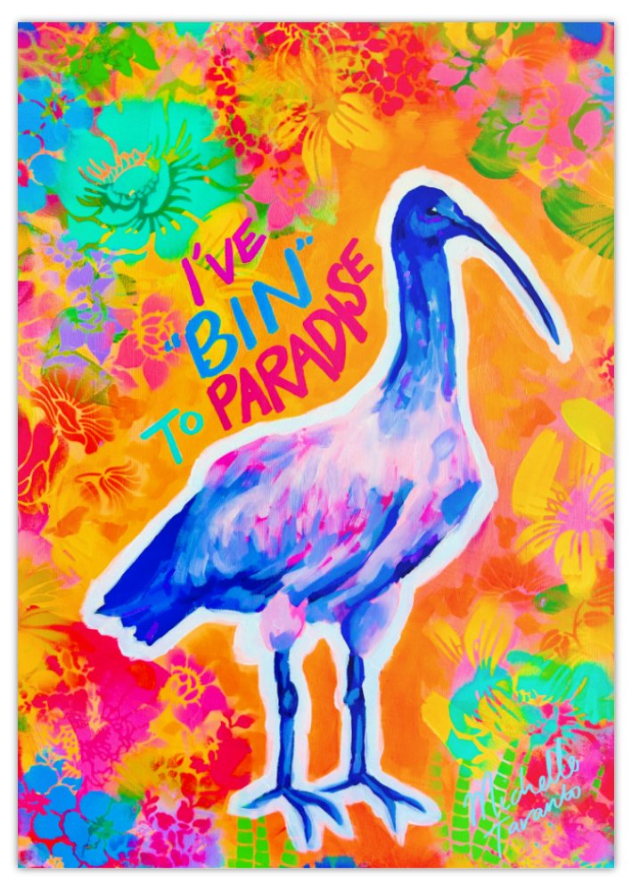 Large Postcard Print - 'I've Bin To Paradise'