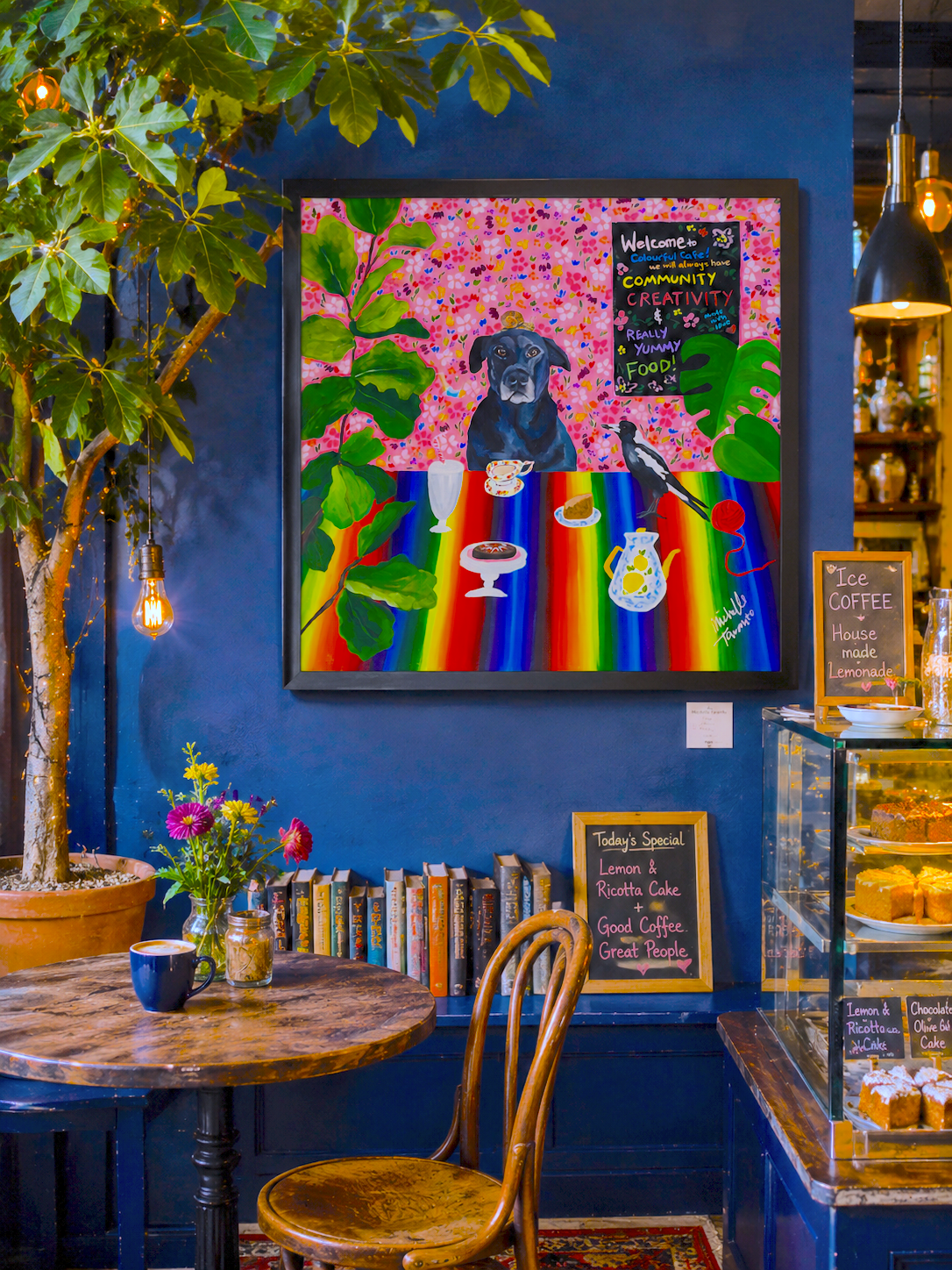 'A Stitch In Time (Colourful Cafe)' Fine Art Print
