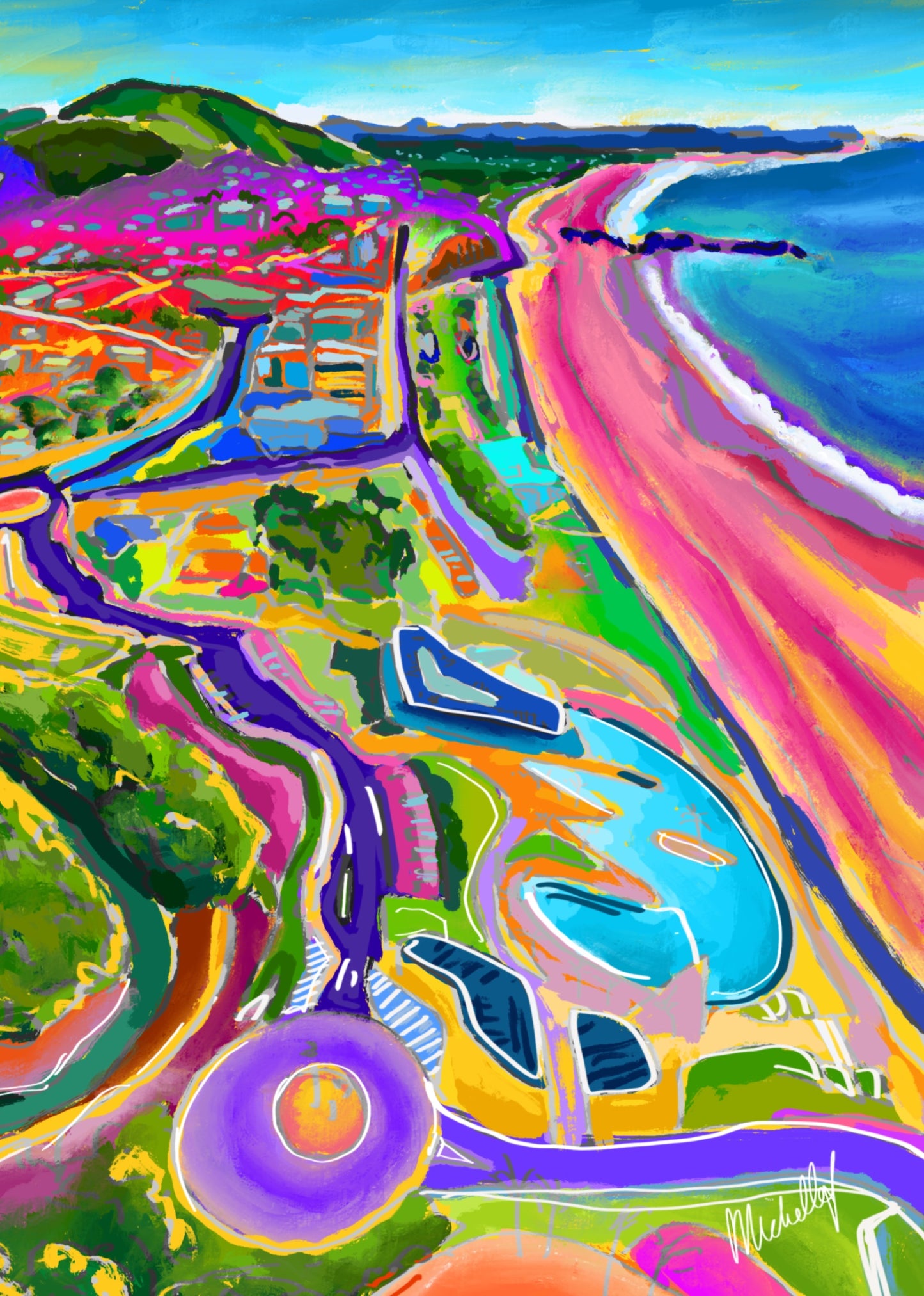 Greeting Card - ‘Colourful Coastline'