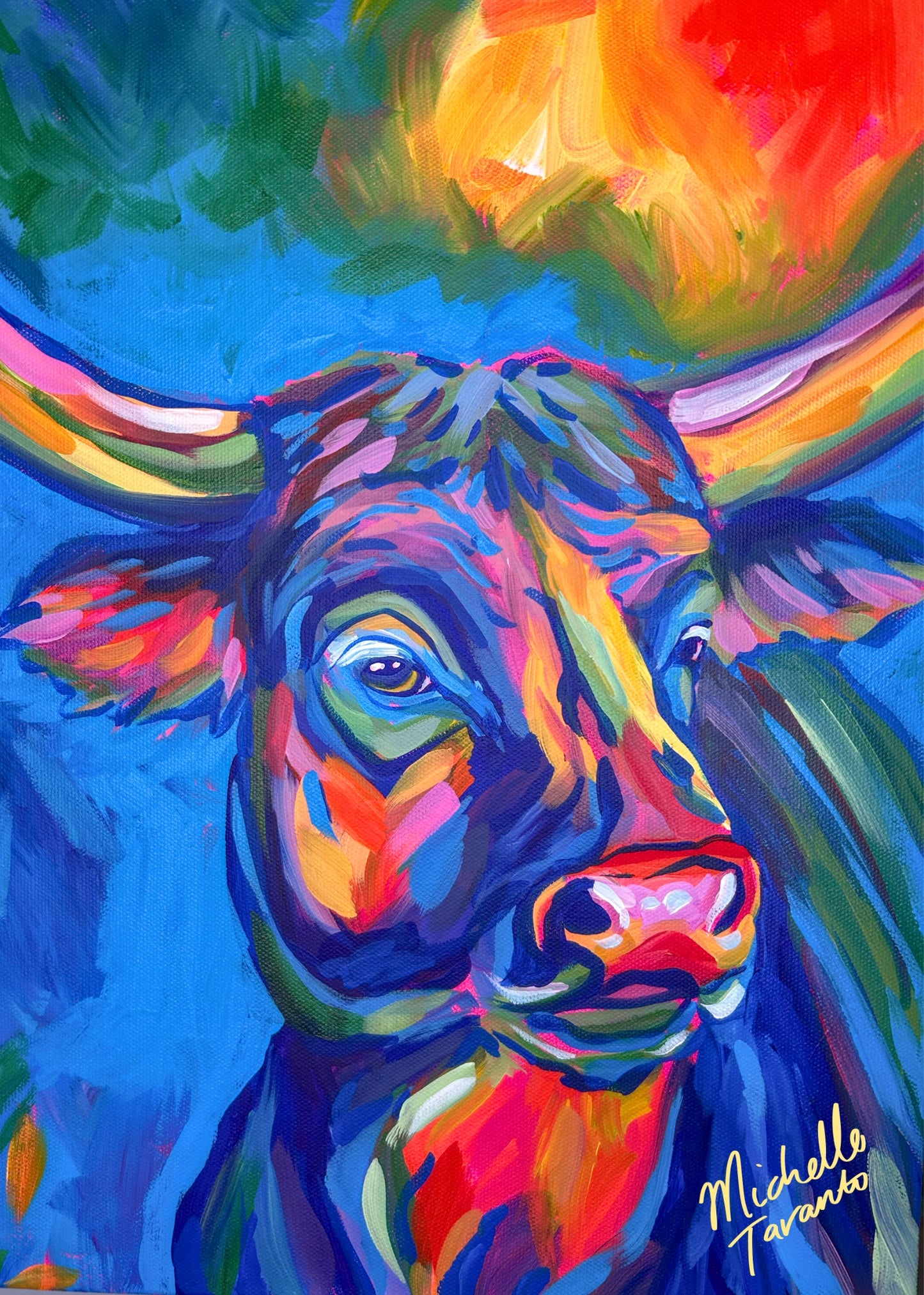 Greeting Card - ‘Rainbow Bull'