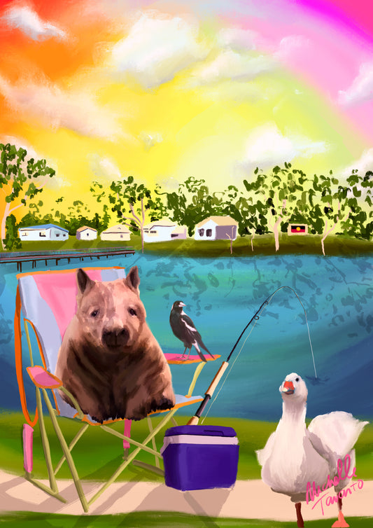 'Fishing Friends' Fine Art Print