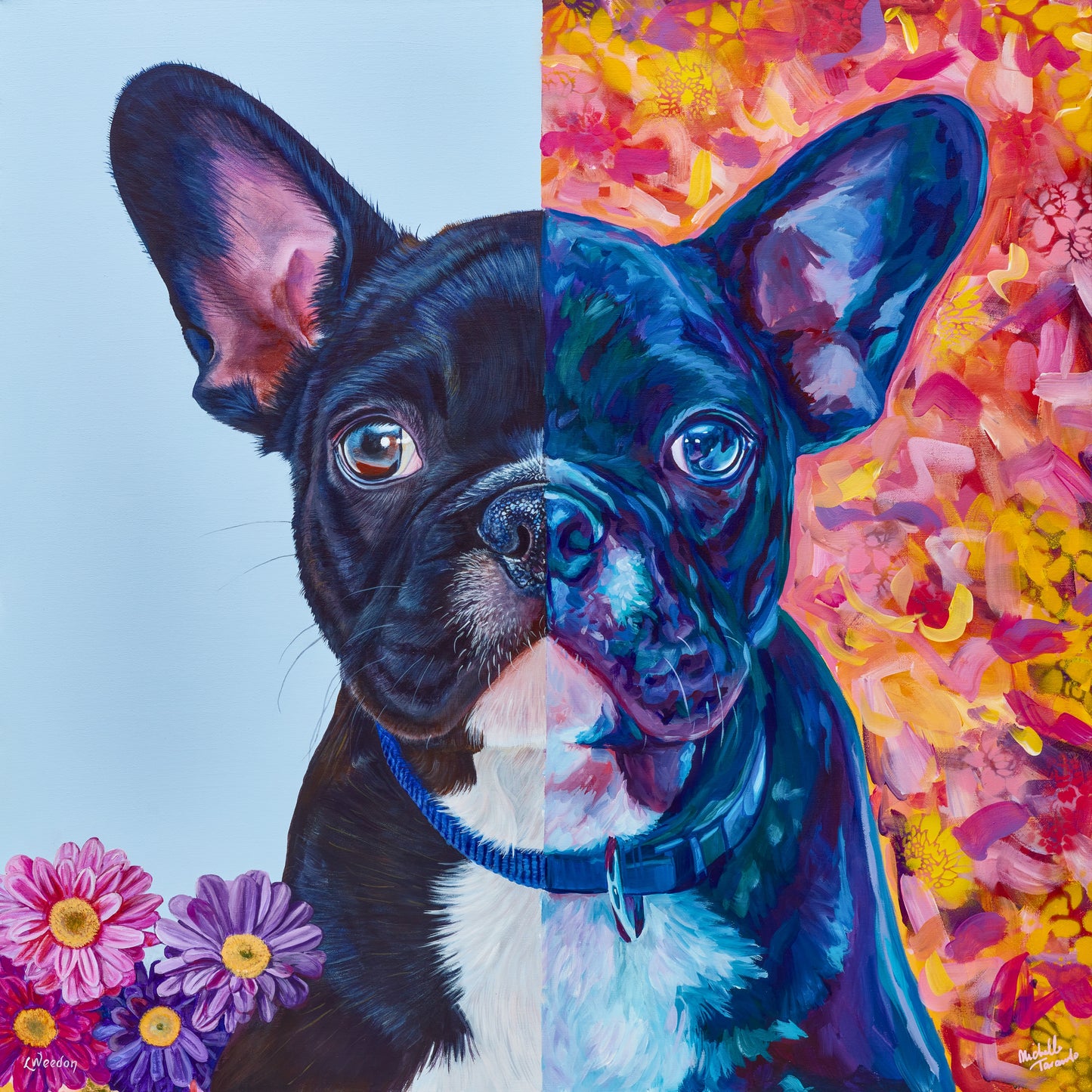 'Floraison Frenchie' Fine Art Print