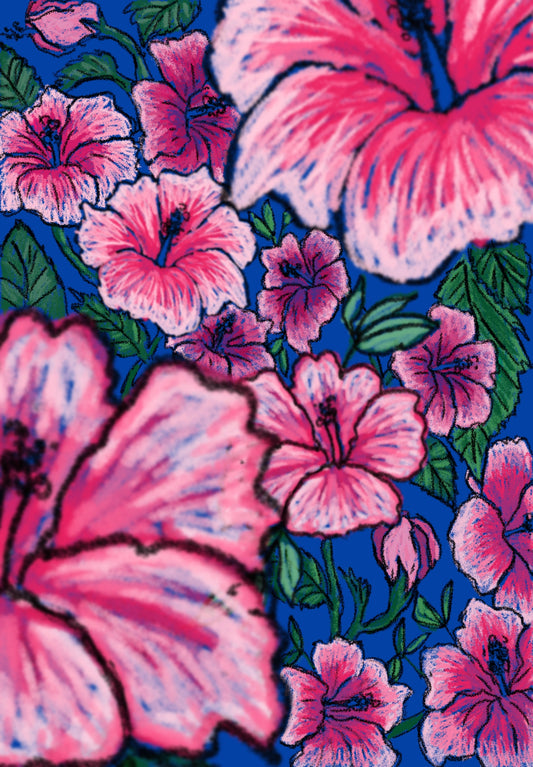 'Blue Hibiscus' Fine Art Print