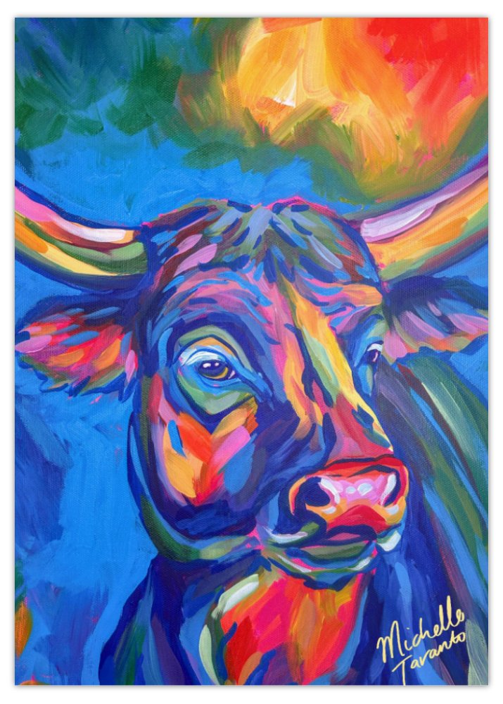 Postcard - 'Rainbow Bull'