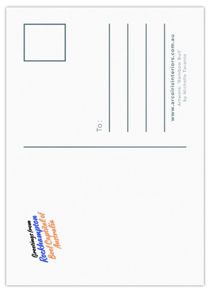 Postcard - 'Rainbow Bull'