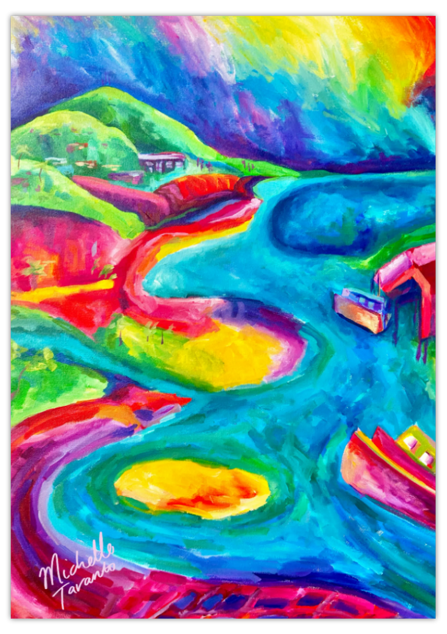 Large Postcard Print - 'A Creek Named Ross'
